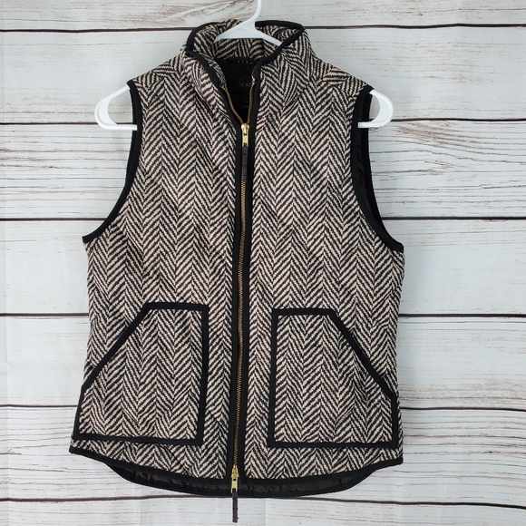 J. Crew | Chevron Stripe Down Vest - Picture 3 of 7